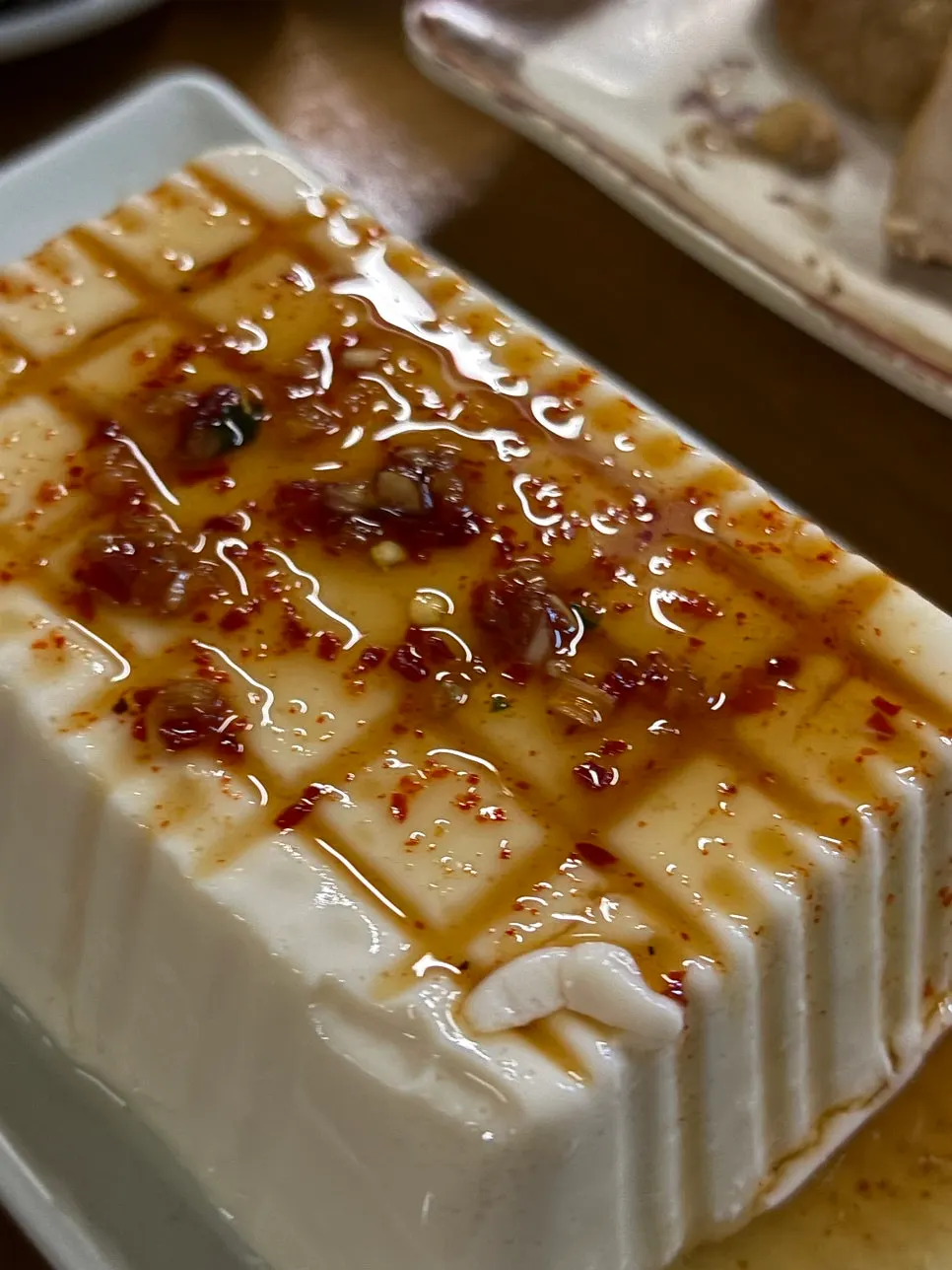 Warm soft tofu