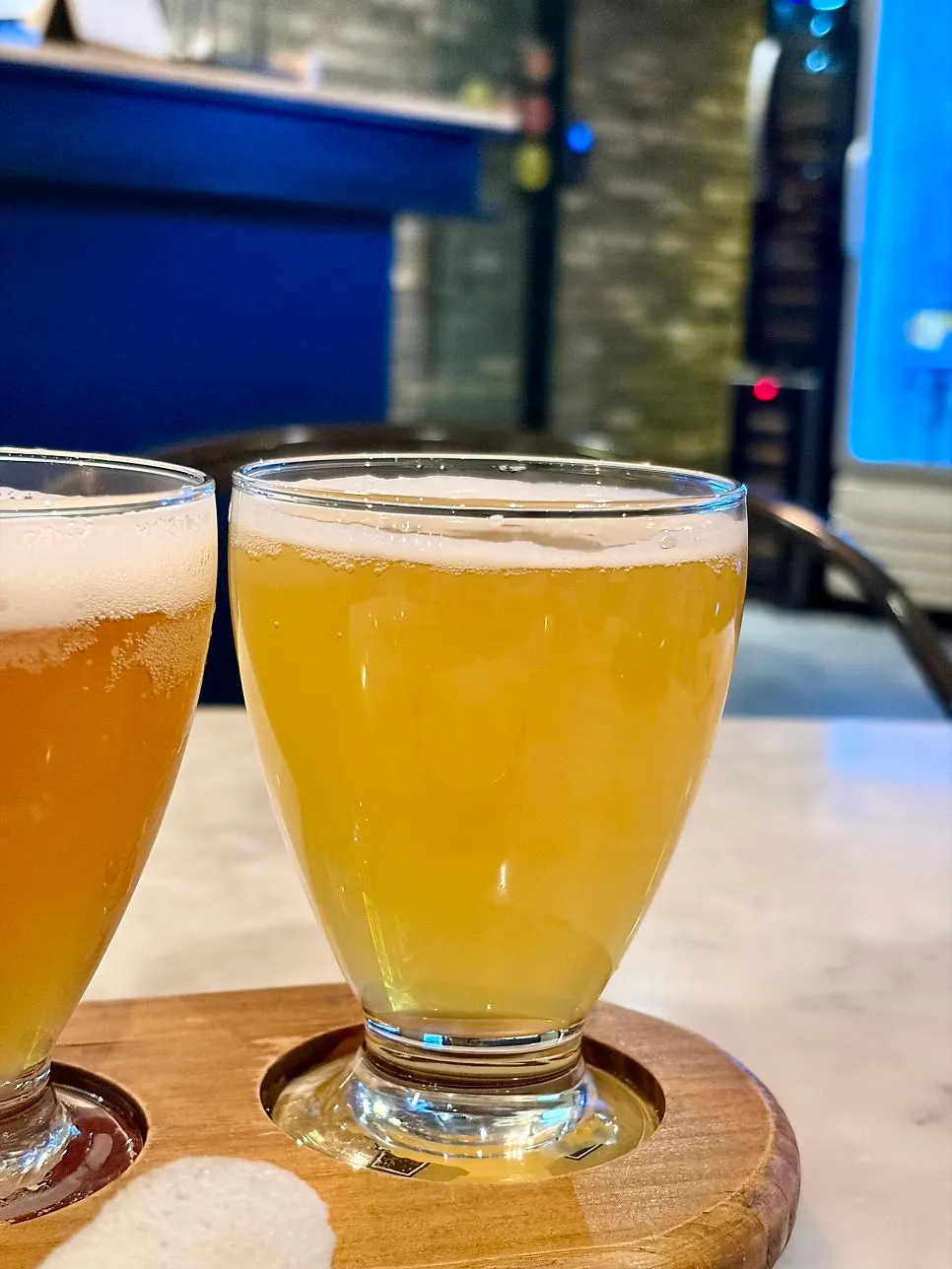 Drinking from the craft beer sampler