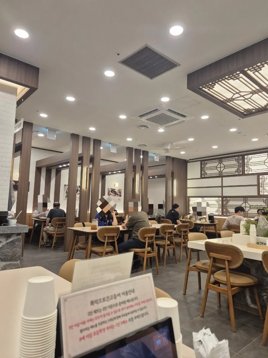 Clean interior of the restaurant