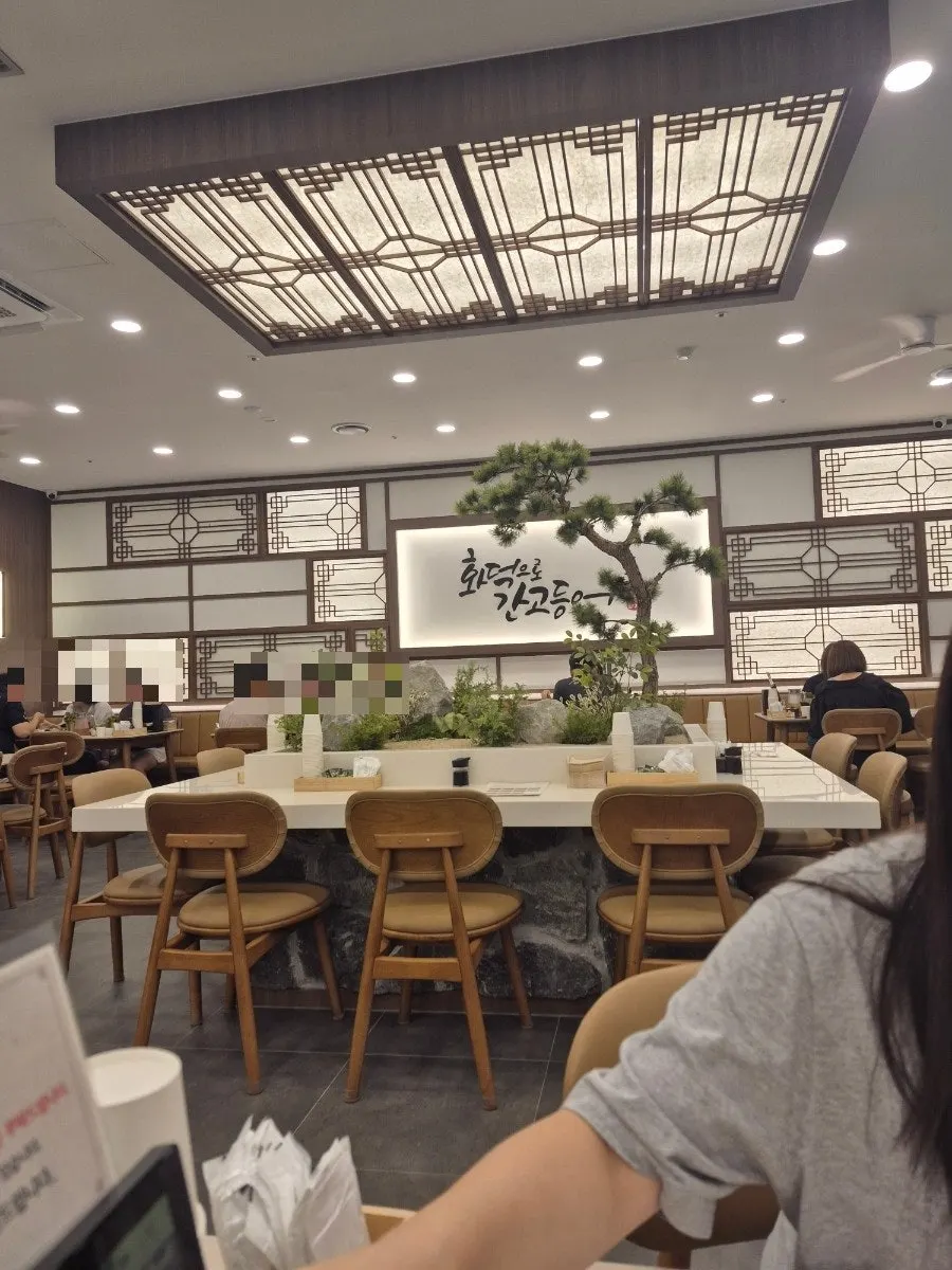 Restaurant tables during evening dinner time