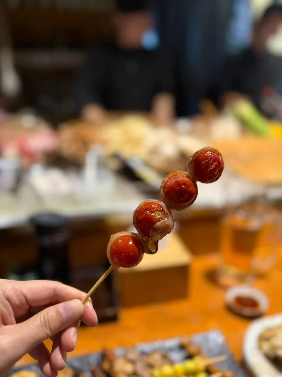 고소한 닭껍질 꼬치