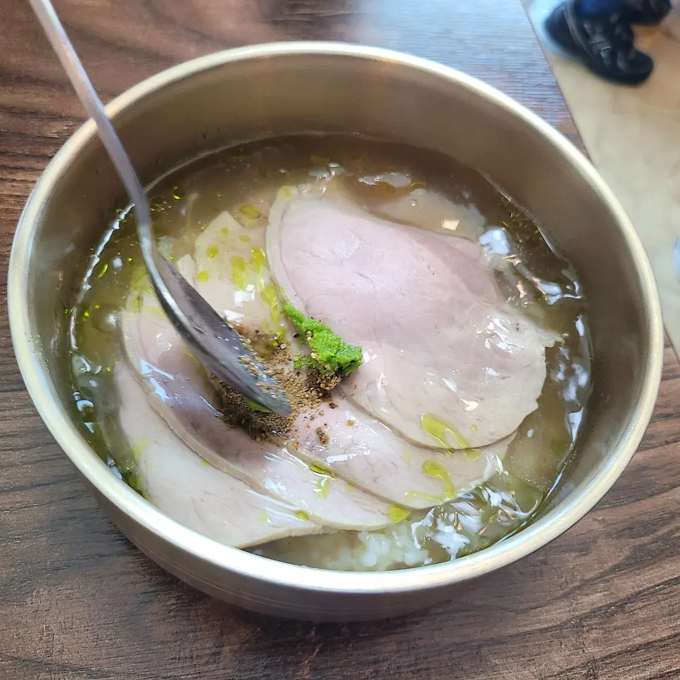 Jeju sanbang-guk-bap served with a bowl of rice