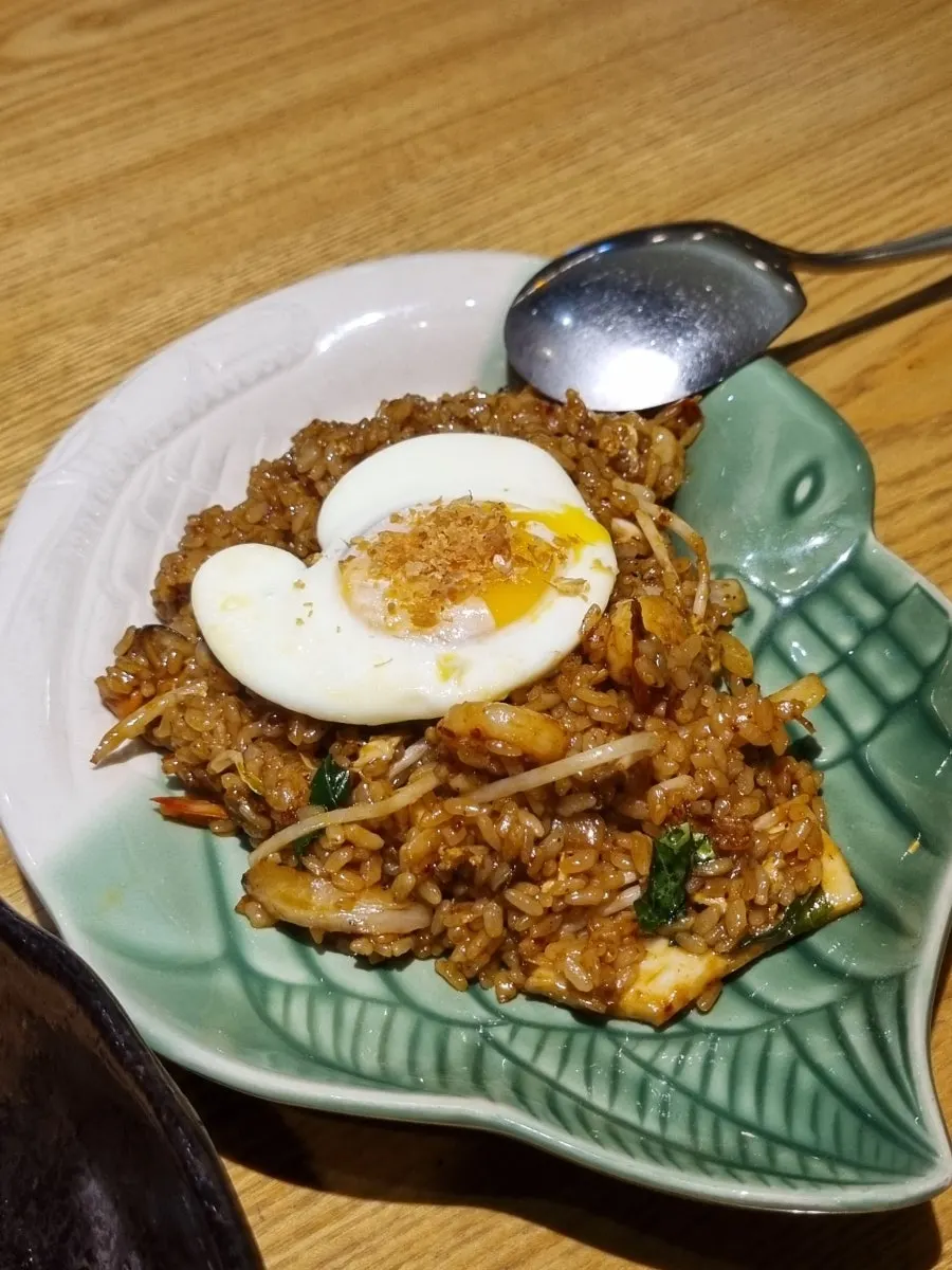 Nasi goreng fried rice loaded with seafood