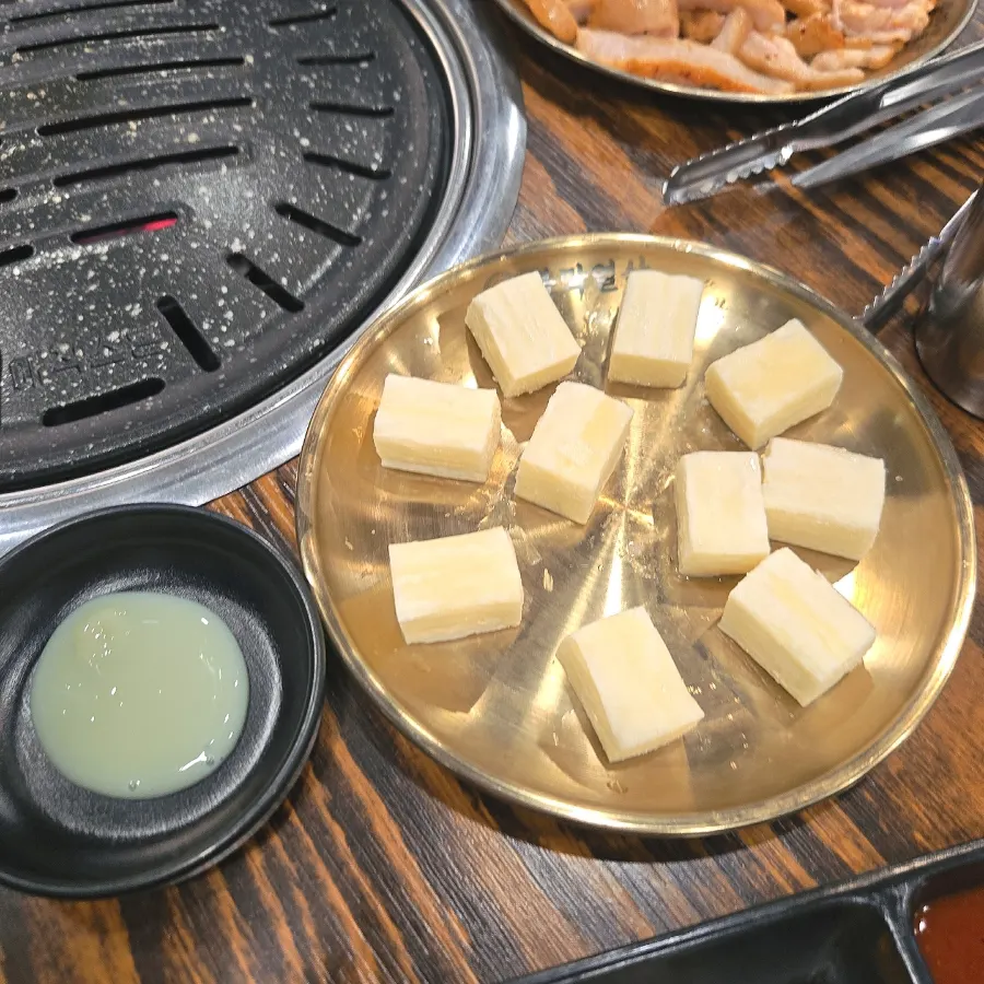 Grilled cheese and condensed milk