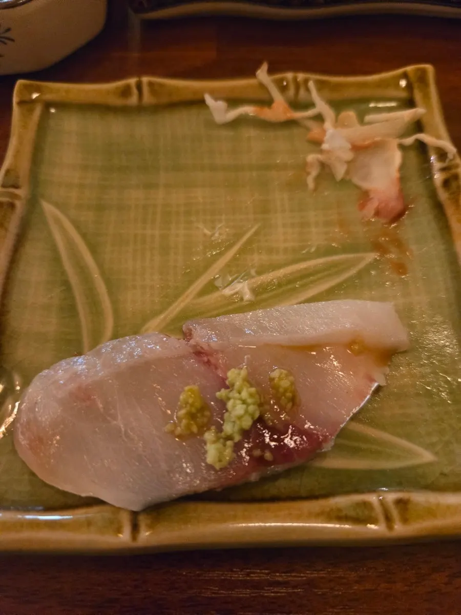 Large sweet shrimp sashimi
