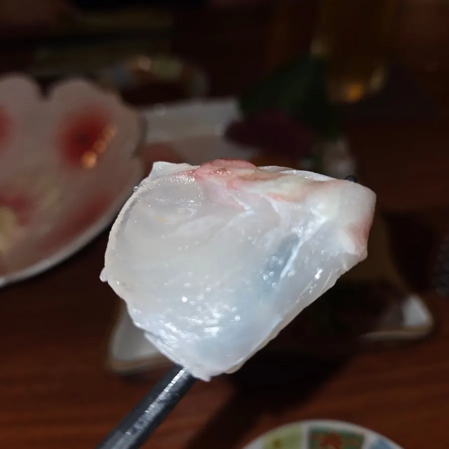 Sashimi moriawase plate with several types of raw fish