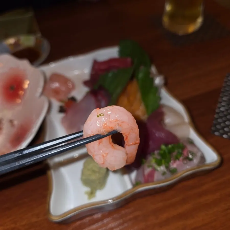 Colorful sashimi moriawase at Sakai