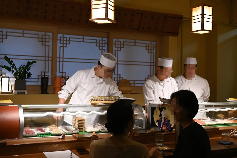Interior view of Sakai near Seolleung with counter seats