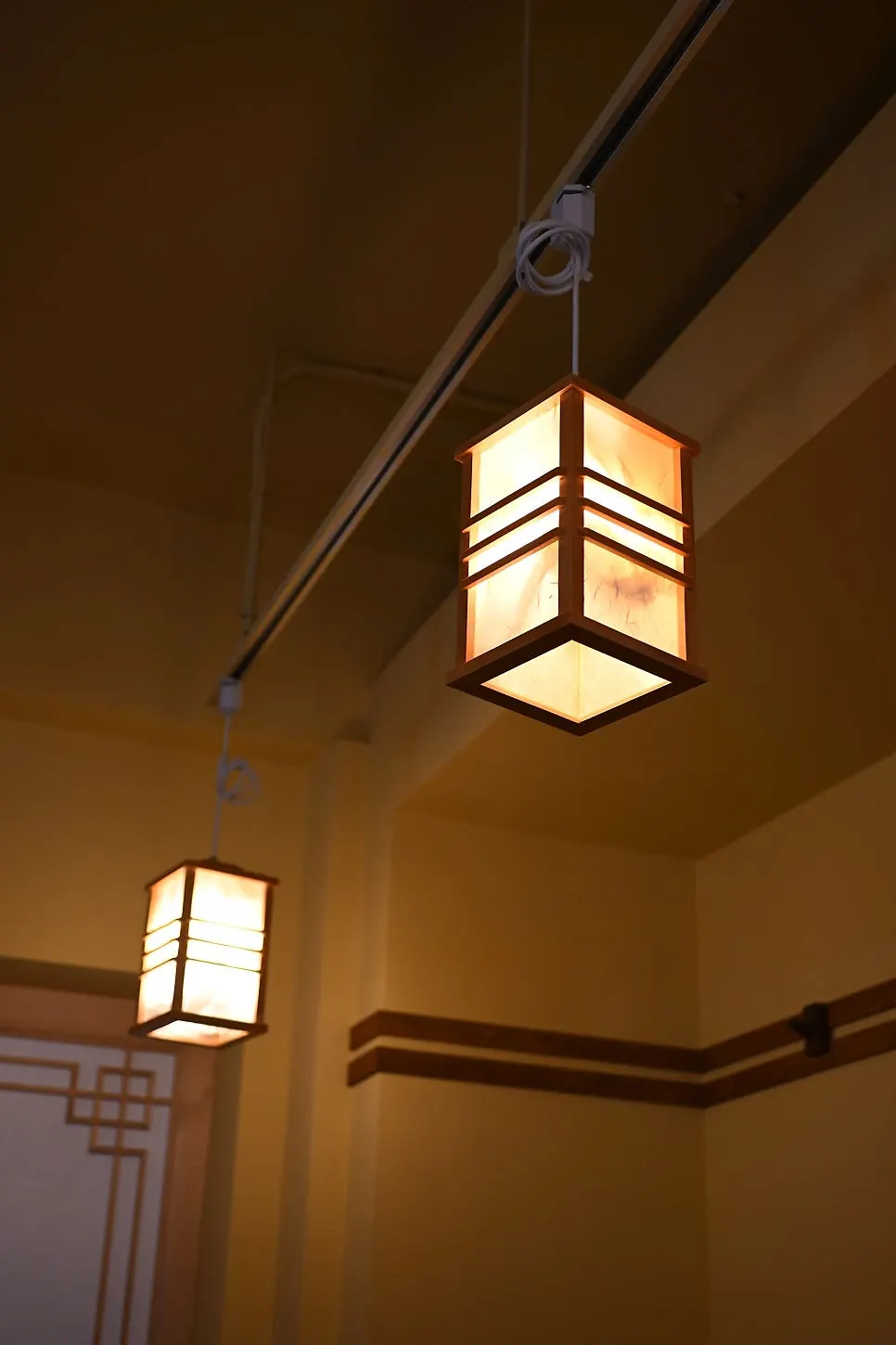 Dimly lit table seating at Sakai