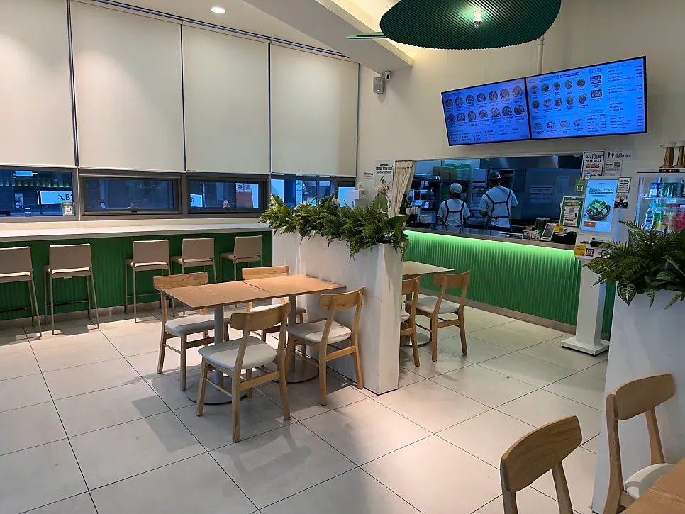 Tables inside Salering Gyodae Direct Store