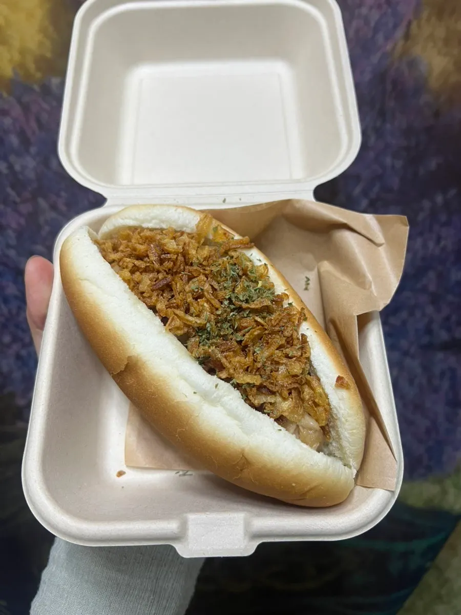 Taco chicken sandwich with added apple and cheese