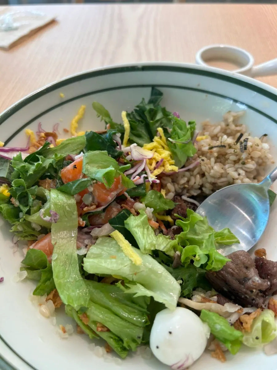 Poke bowl nearly finished