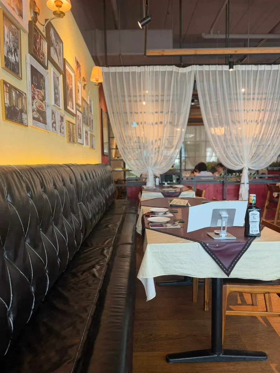 Interior with tables for two and four