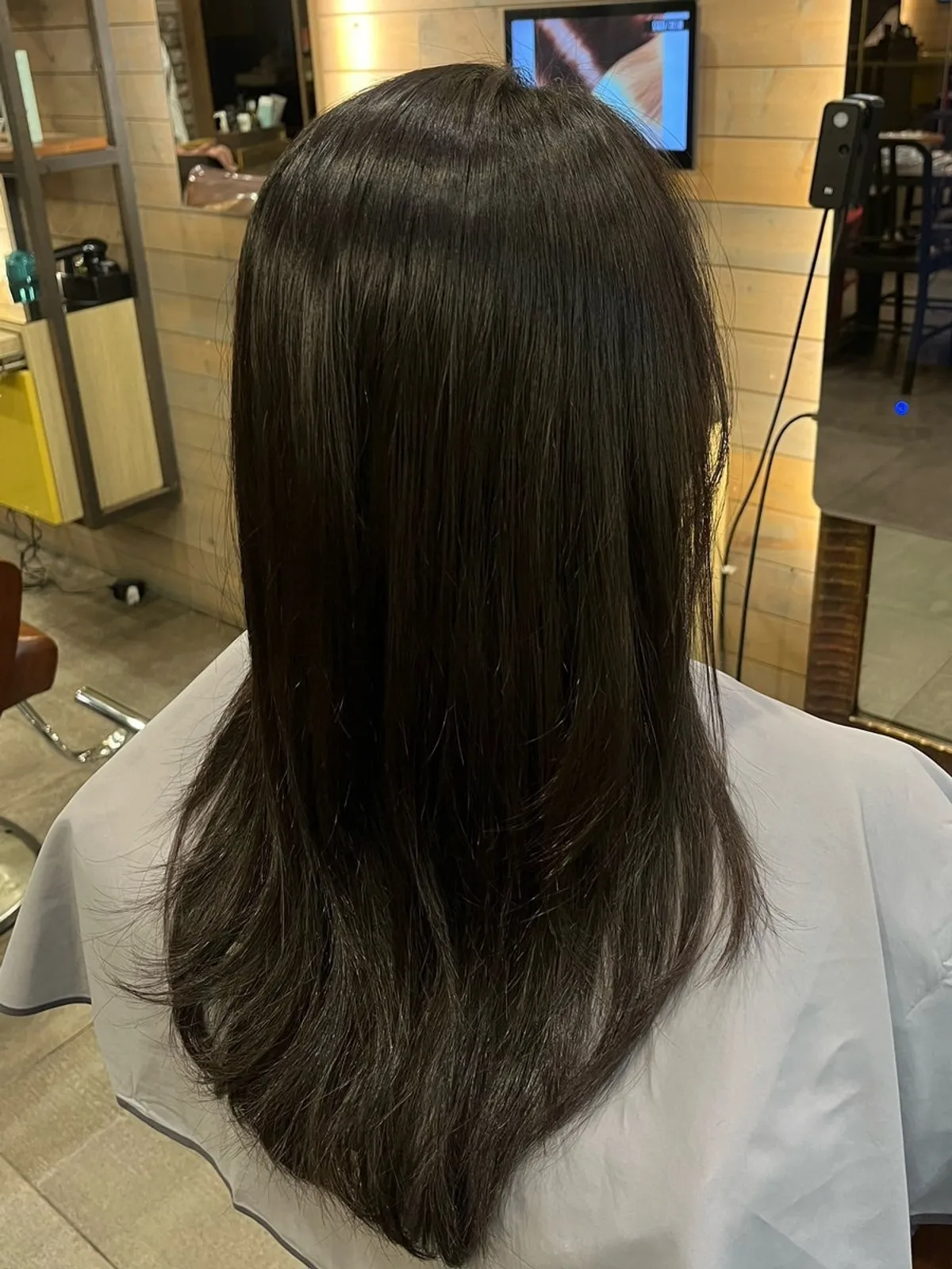 Hair settled and calm after the clinic