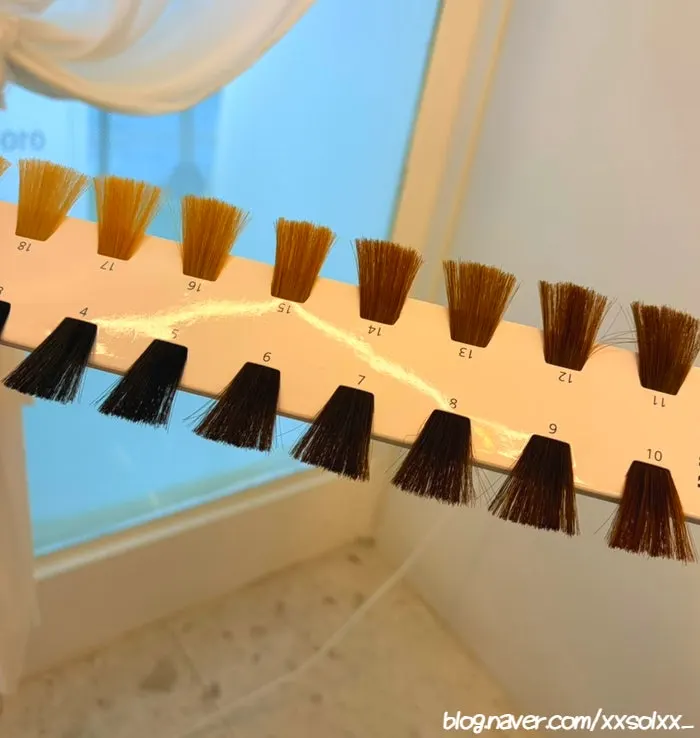 Hair before coloring with mismatched root and end color