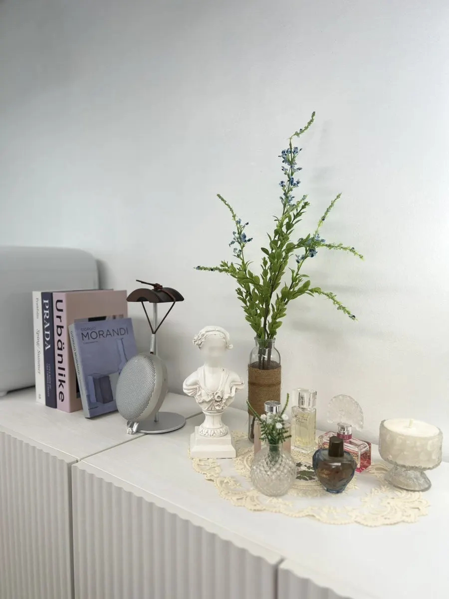 Interior objects placed around the salon