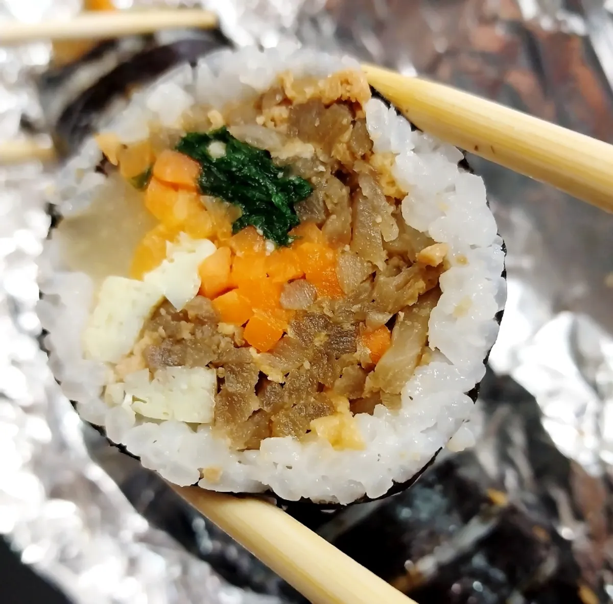 Gimbap I tasted at Samhyeongje Gimbap, Sangam branch