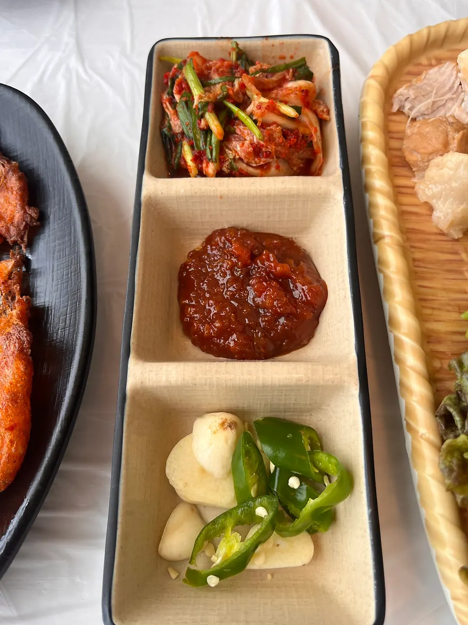 A basic side plate of kimchi