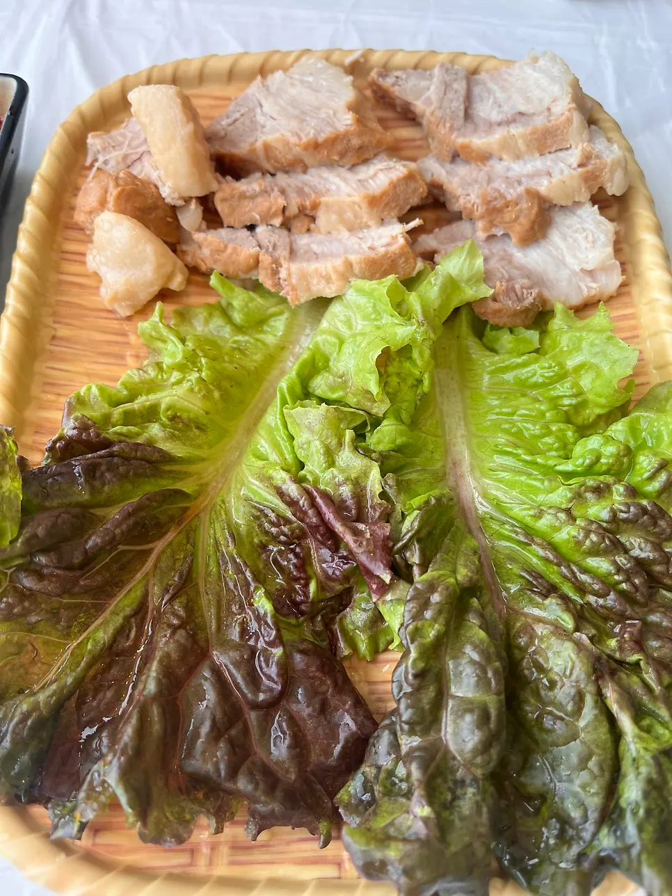 Bossam served as part of the lunch omakase