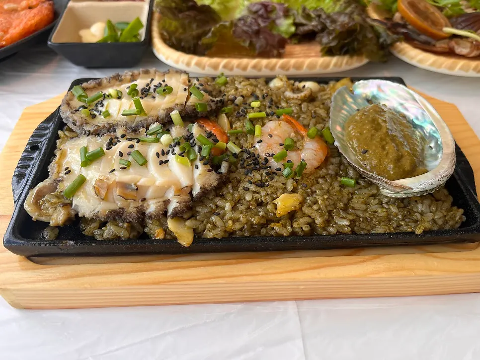 A plate of abalone dish