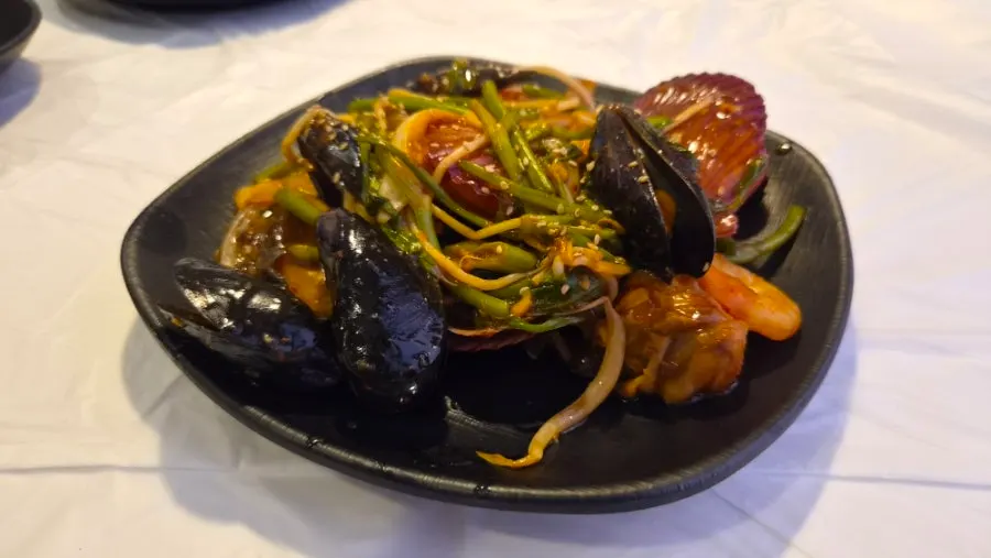 Crispy fried kimchi pancake