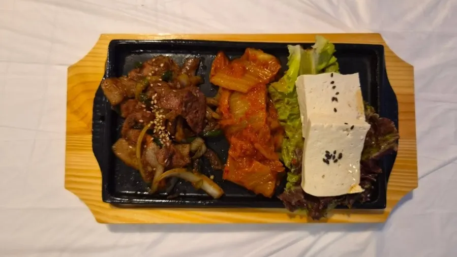 Close-up of the crab shell in the soy crab sauce