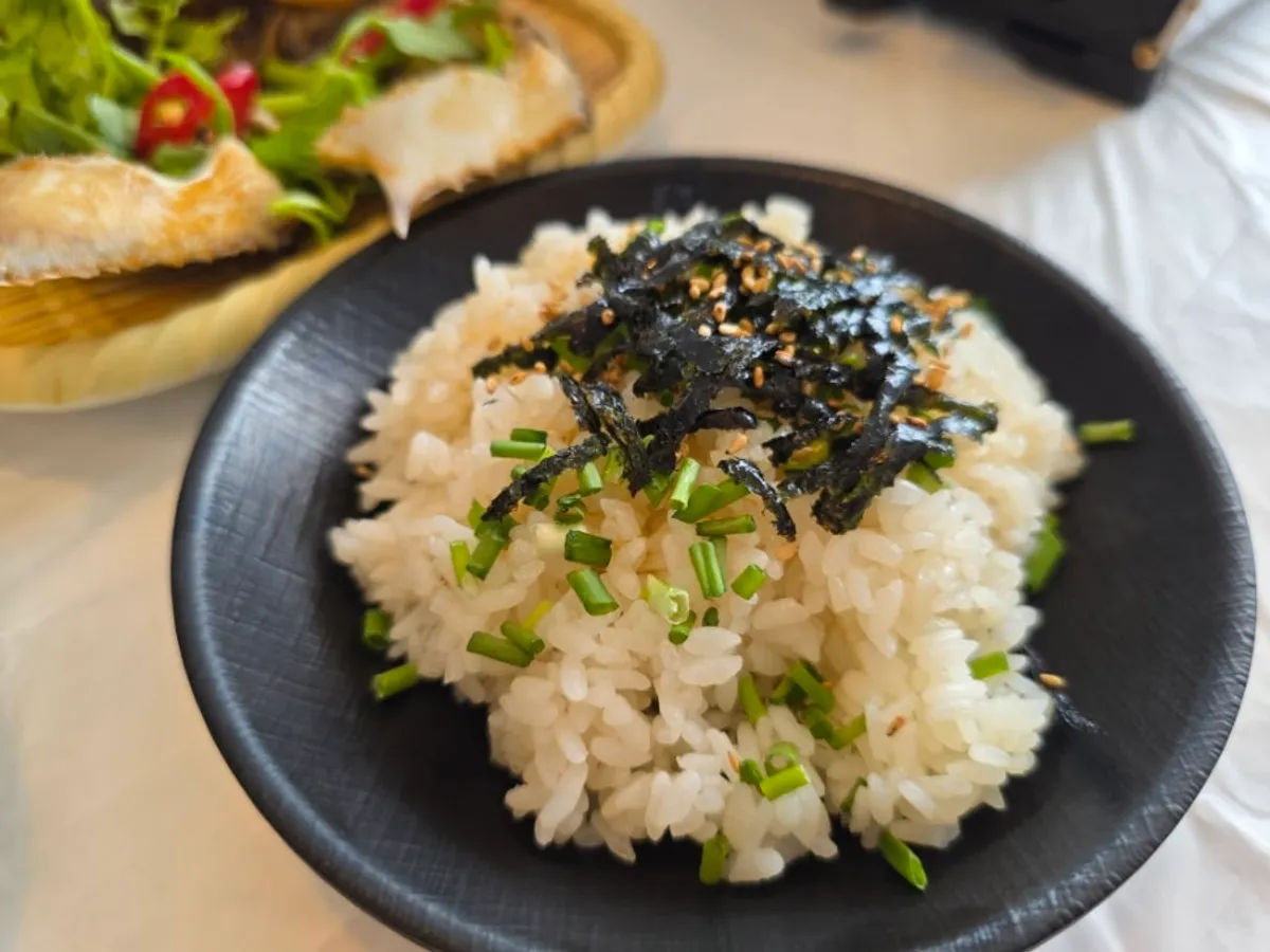 Table spread featuring the large soy-marinated crab at Samcheok Bomulseom