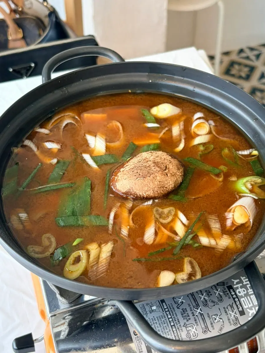 Rice mixed in a crab shell