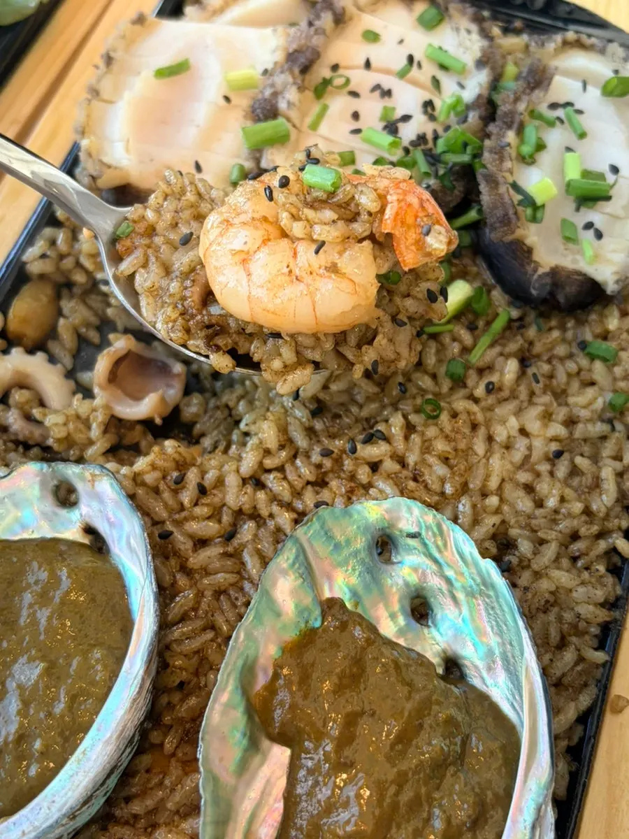 Abalone fried rice from the omakase menu