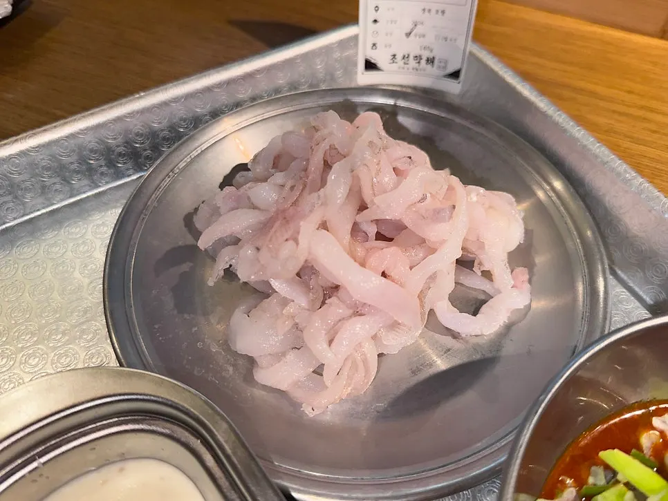 막회 곁들임 조합