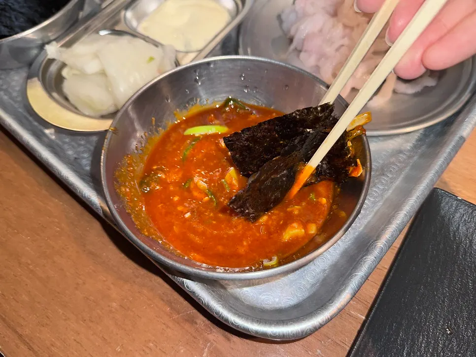 막회 곁들임 반찬