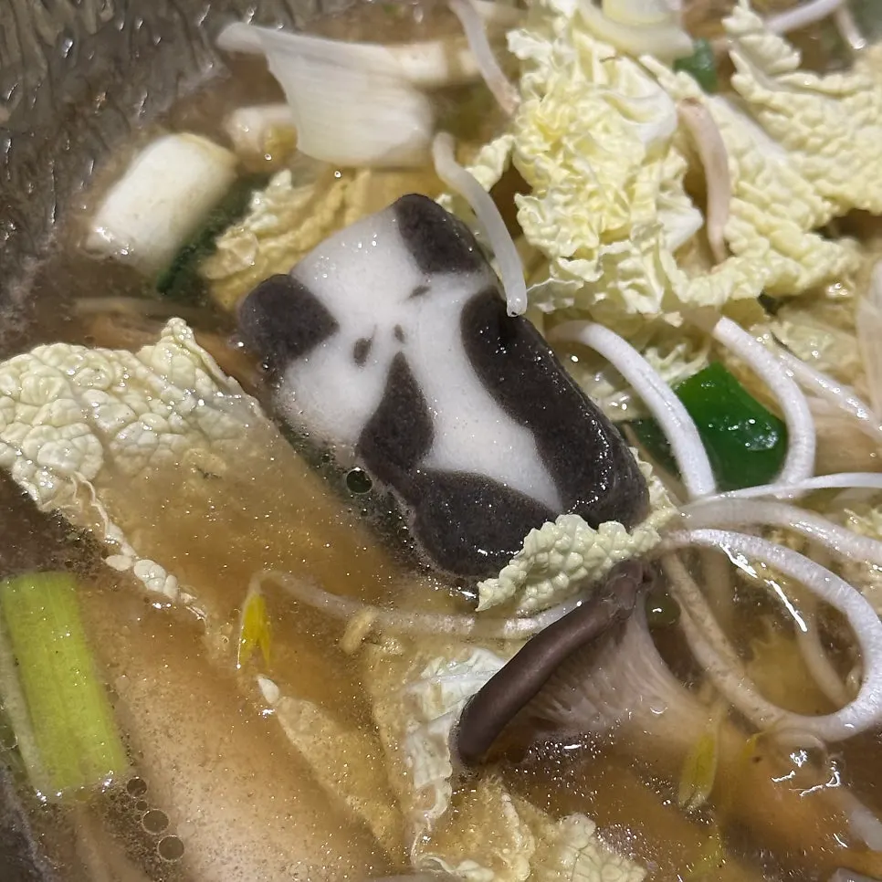 Chuck roll shabu-shabu cooked to eat