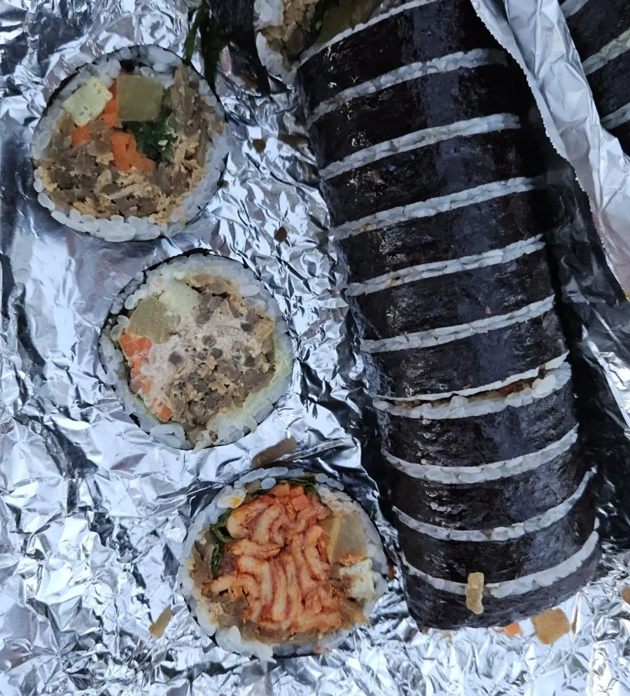 Samhyeongje Gimbap’s yubu gimbap generously packed with fillings