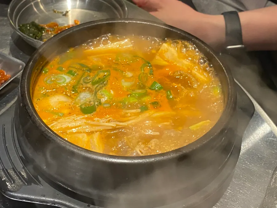 Beef brisket doenjang jjigae with tofu