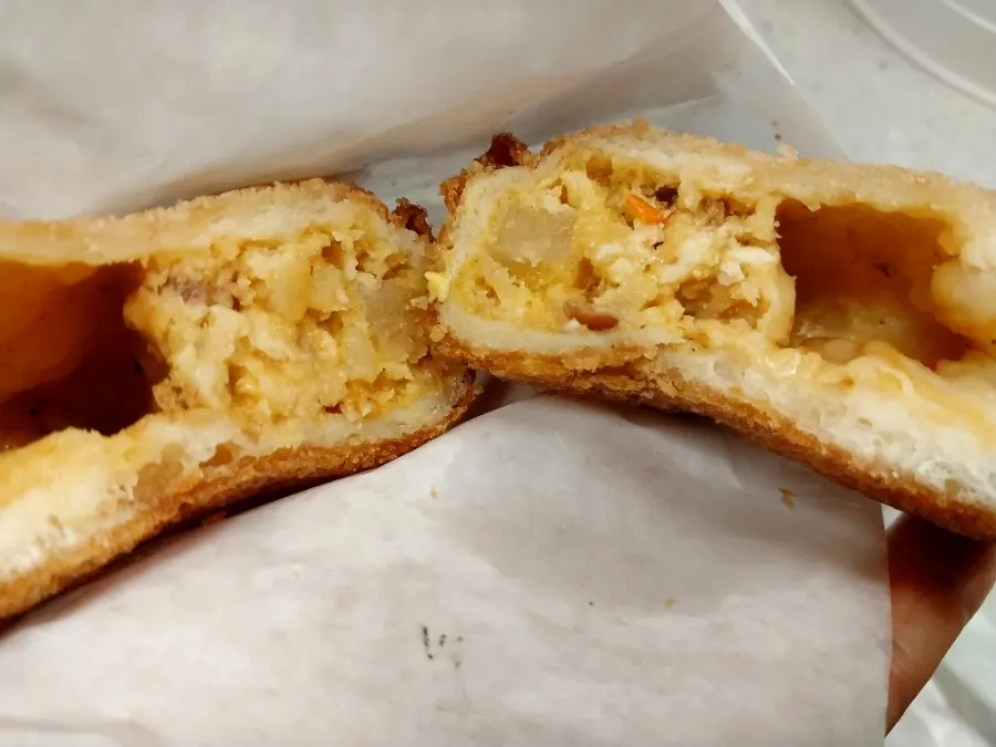 Cross-section of the Sokcho potato croquette
