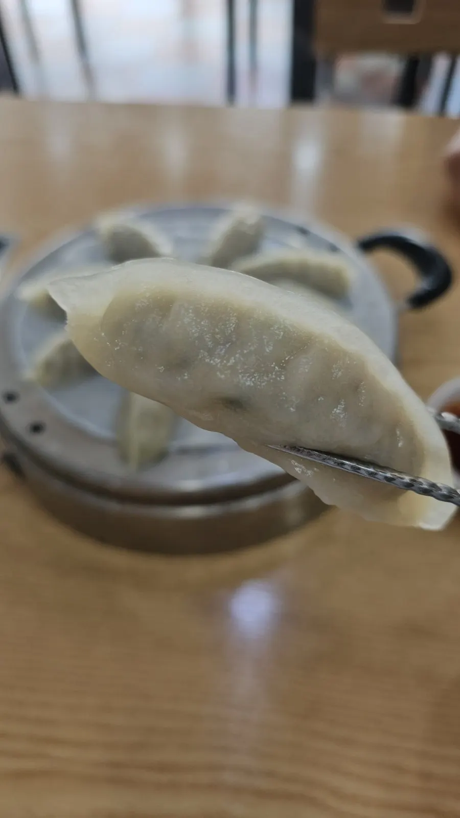 Meat dumplings with a chewy dumpling skin