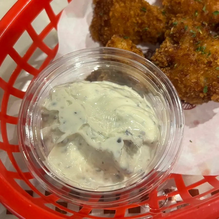 크런치 치킨 2피스 접시