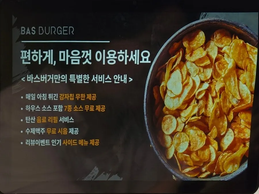 Bas Burger menu and benefit guide