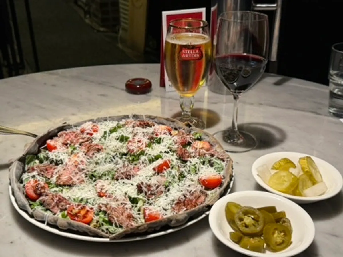 Beer and red wine ordered for daytime drinking