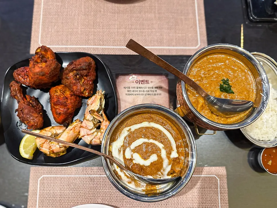 India The Durbar Set A table spread for two