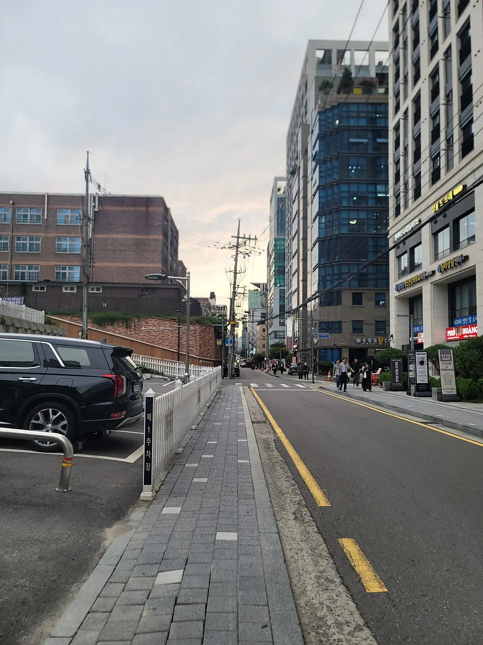 삼성역에서 걸어가는 길에 보이는 인디아더르바르 간판
