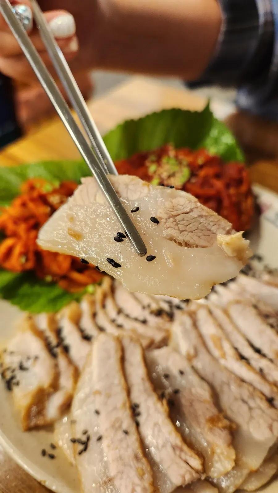 Bossam with boiled pork and bossam kimchi