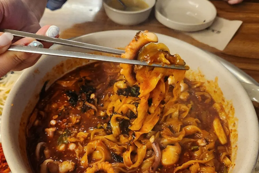 Octopus from kalnakji cut into bite-size pieces
