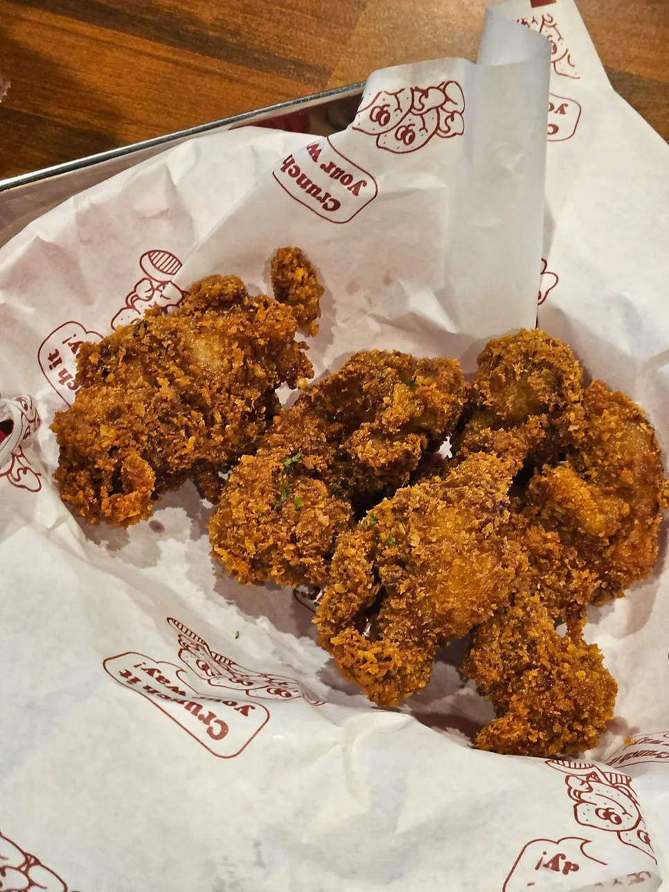 Four pieces of Crunch Chicken served as a side