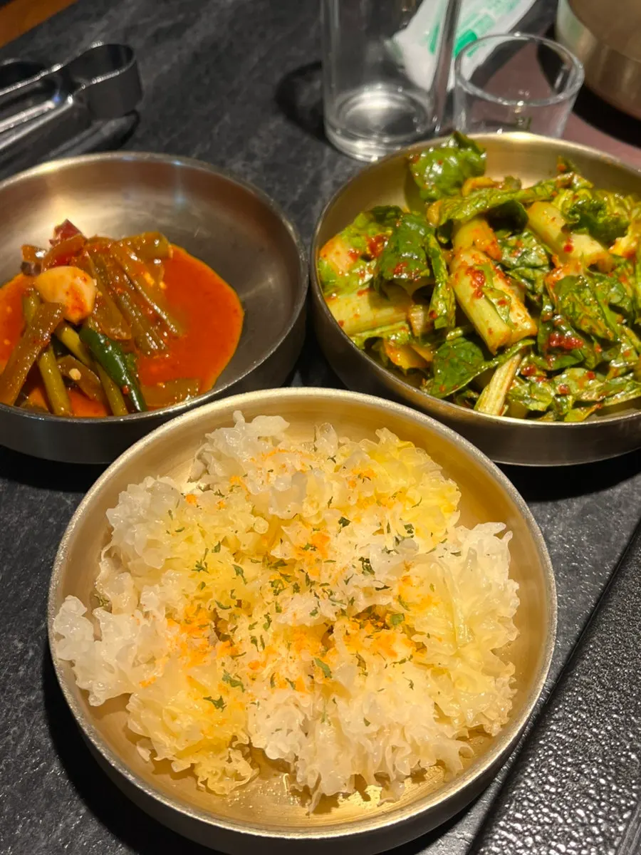 Yukhoe salad served as a banchan
