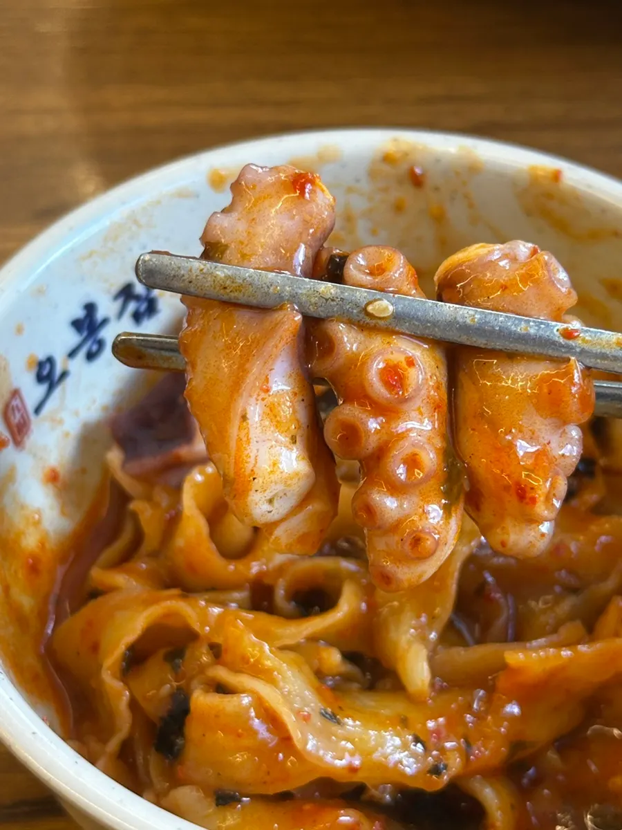 Close-up of soft, plump octopus meat