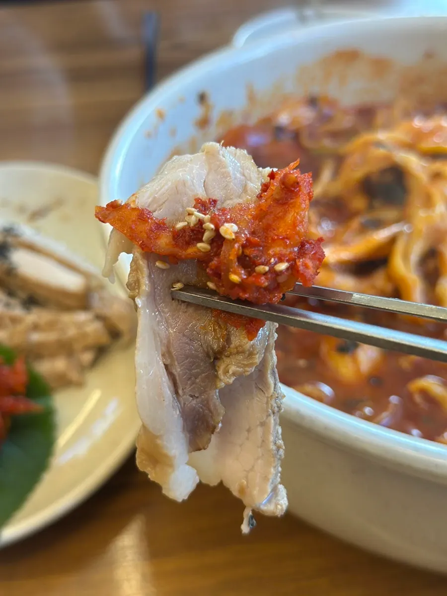 Bossam meat with a good ratio of lean meat to fat