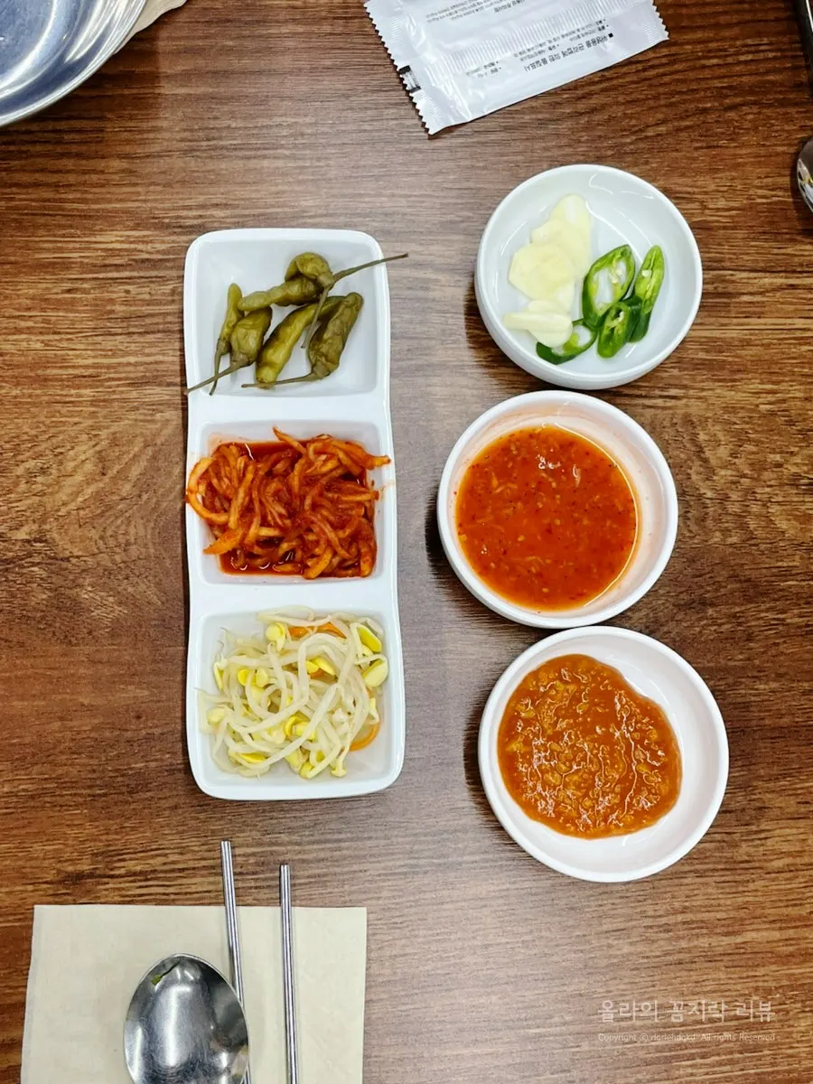 Basic table setting with banchan
