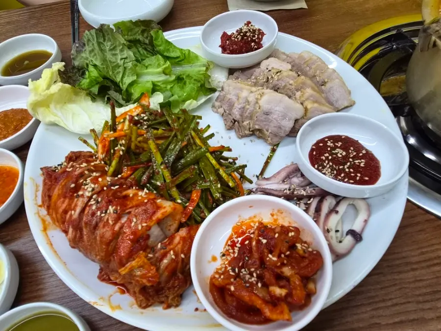 동태탕 속 곤이와 동태 건더기