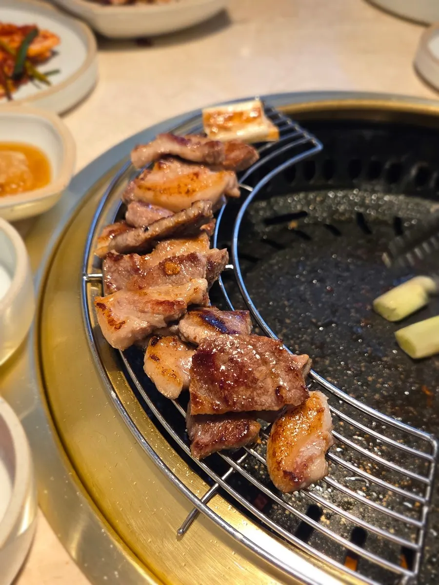 구워진 한돈 황제 꽃살
